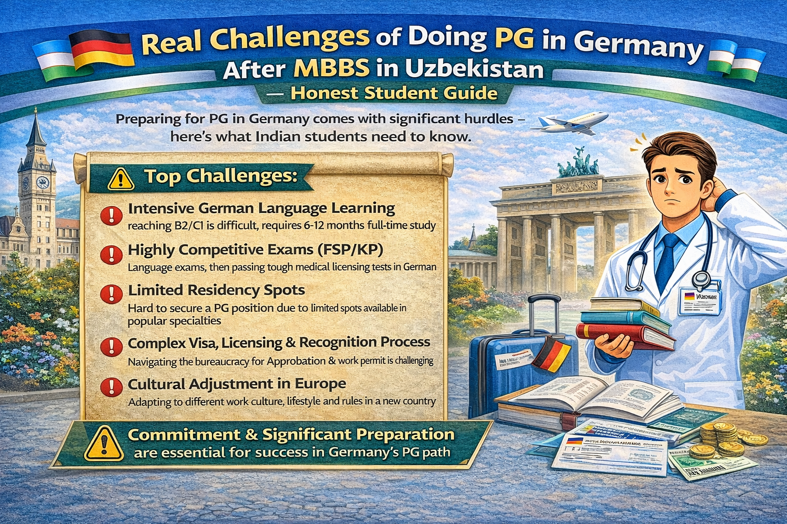Real Challenges of Doing PG in Germany After MBBS in Uzbekistan – Honest Student Guide